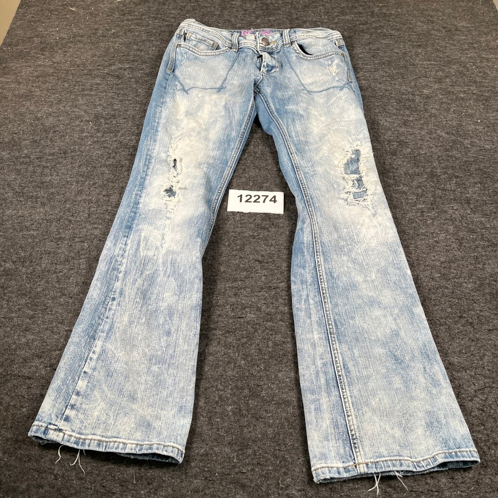 Rerock for Express Jeans Womens 30 Blue Denim Cotton Bootcut Leg Light Wash